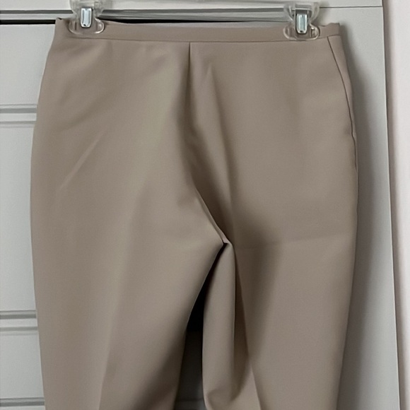 French Connection light tan high waisted polyester pants Sz 6 petite - Picture 4 of 9